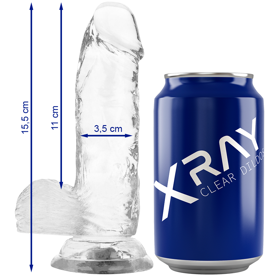 X Ray Clear Cock Dildo 15.5cm