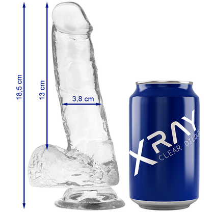 X Ray Clear Cock Dildo 18.5cm