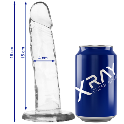 X Ray Clear Cock Dildo 18cm