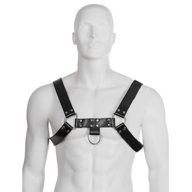 Leather Body Black Leather Chest Harness