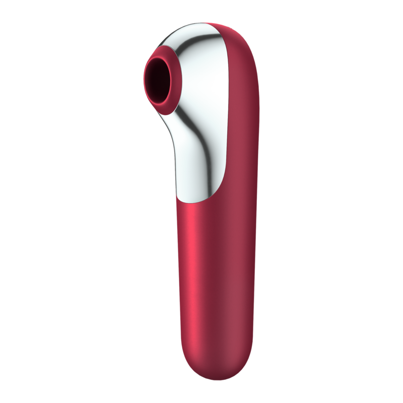 Satisfyer Dual Love Vibrating Air Pulse Clitoral Stimulator Red