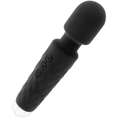 Ohmama Vibrating Silicone Wand Massager Black