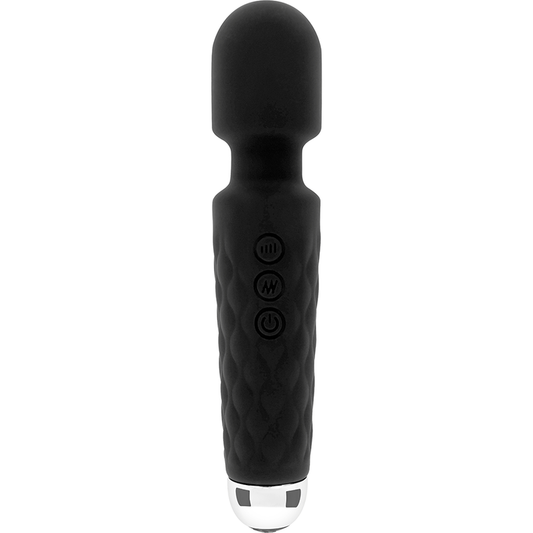 Ohmama Vibrating Silicone Wand Massager Black