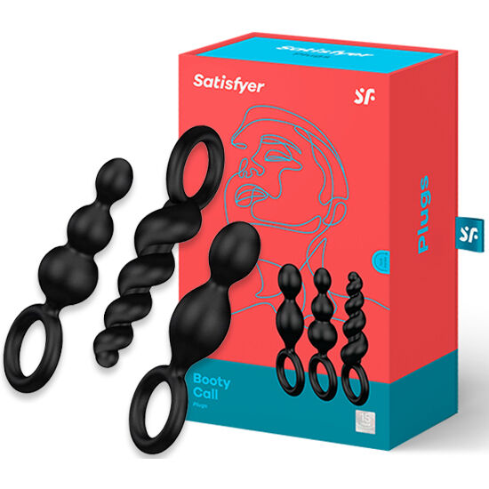 Satisfyer Booty Call Set of 3 Black Anal Beads