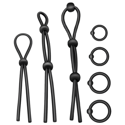 Addicted Toys Flexible Silicone 7 Piece Cock Ring Set