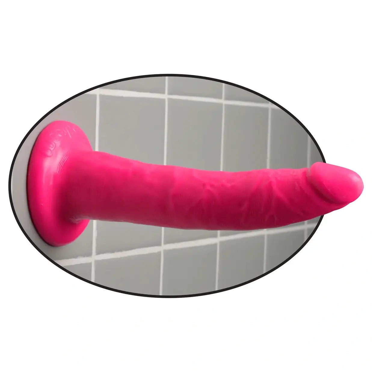 Dillio 17.8cm Slim PVC Dildo Pink