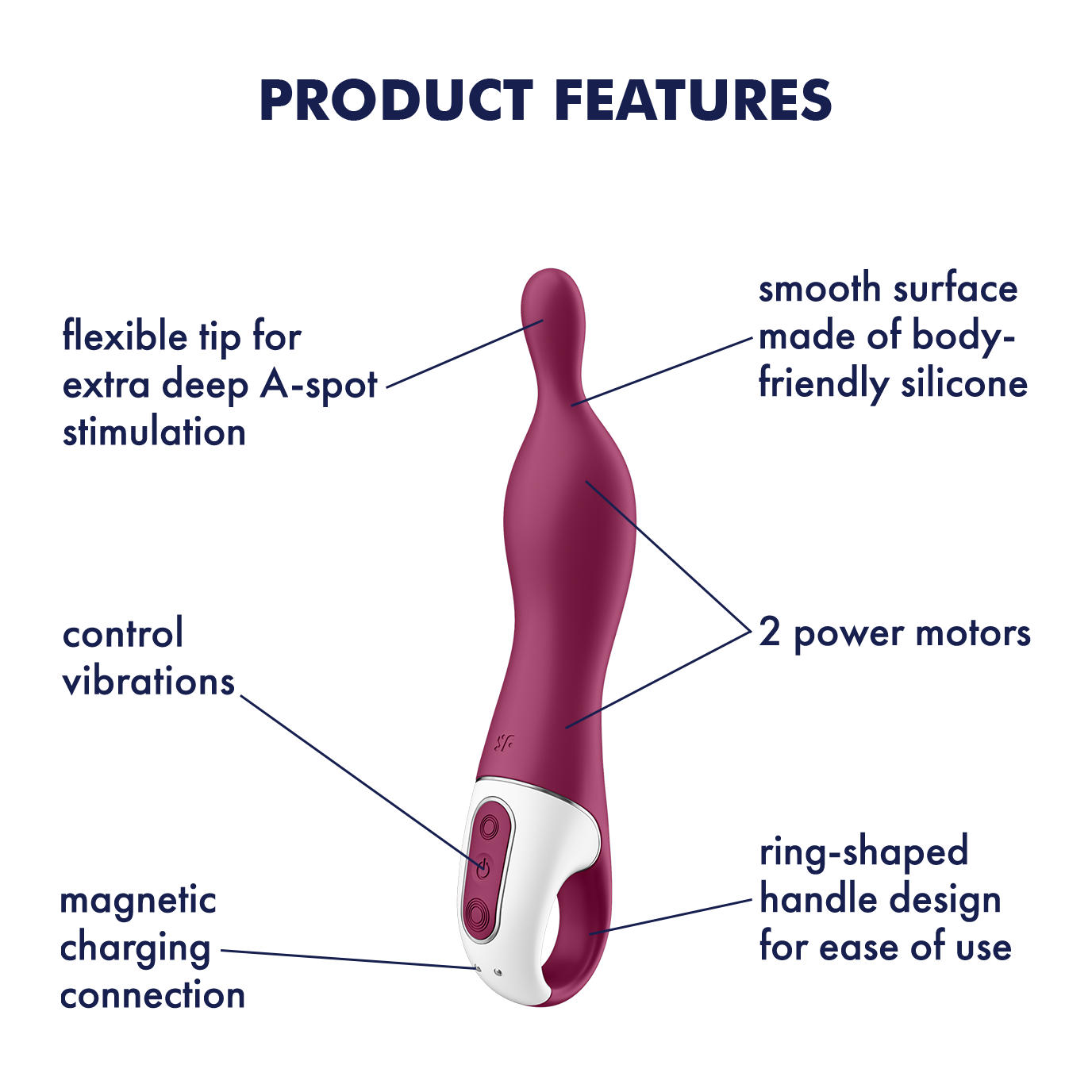 Satisfyer A-Mazing 1 A-Spot Vibrator Berry