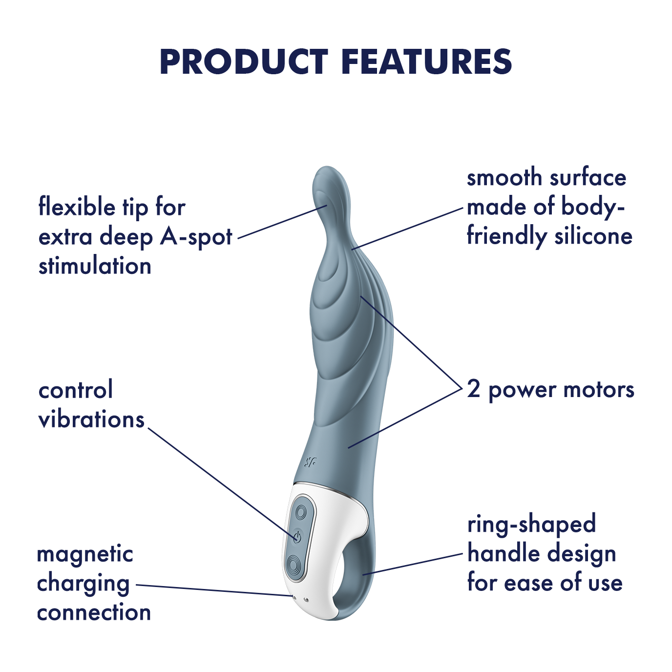 Satisfyer A-Mazing 2 A-Spot Vibrator Grey