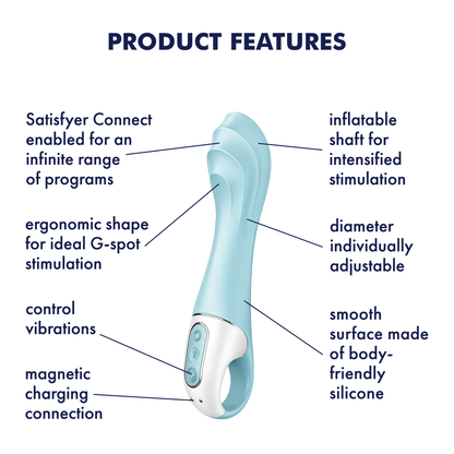 Satisfyer Air Pump 5+ App Enabled Inflatable G-Spot Vibrator