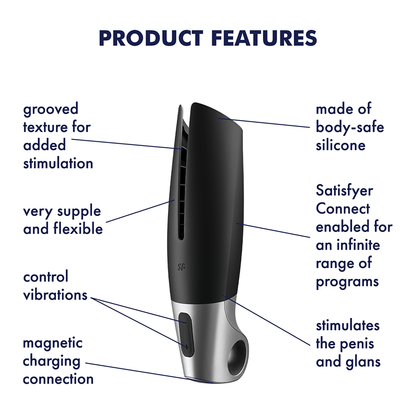 Satisfyer Power App Enabled Silicone Masturbator