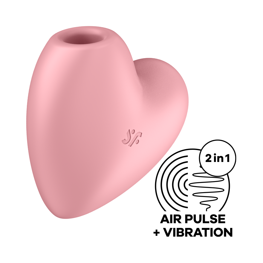 Satisfyer Cutie Heart Vibrating Air Pulse Clitoral Stimulator Pink