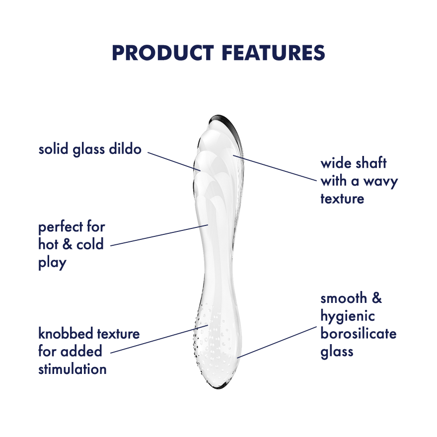 Satisfyer Dazzling Crystal 1 Double-Sided Glass G-Spot Dildo Clear