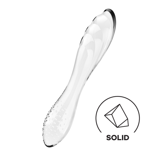 Satisfyer Dazzling Crystal 1 Double-Sided Glass G-Spot Dildo Clear