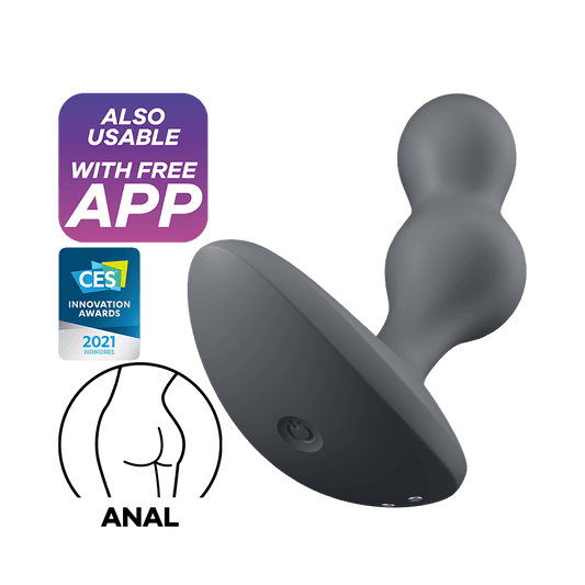 Satisfyer Deep Diver App Enabled Vibrating Silicone Anal Plug Black