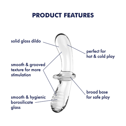 Satisfyer Double Crystal Double-Sided Glass Dildo Clear