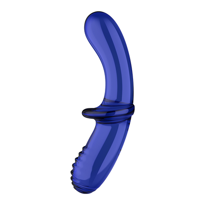 Satisfyer Double Crystal Double-Sided Glass Dildo Blue