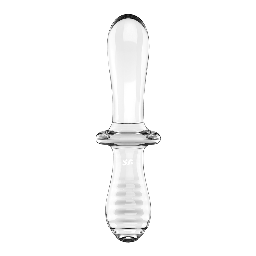 Satisfyer Double Crystal Double-Sided Glass Dildo Clear