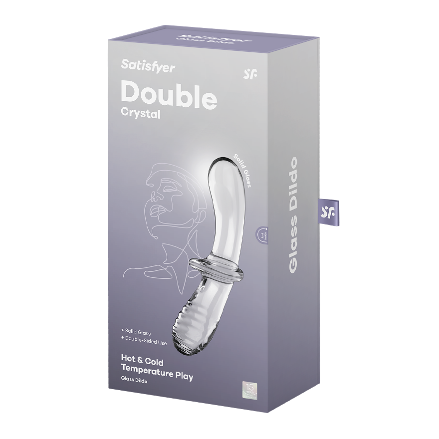 Satisfyer Double Crystal Double-Sided Glass Dildo Clear