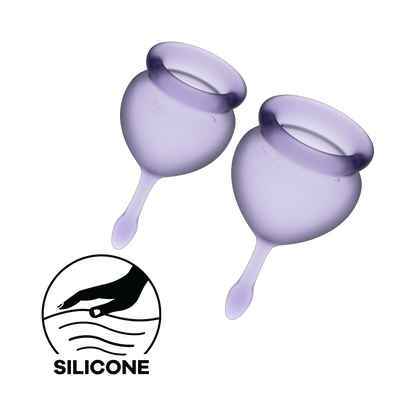 Satisfyer Feel Good Silicone Menstrual Cups Purple