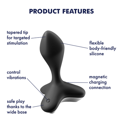 Satisfyer Game Changer Silicone Anal Vibrator Black