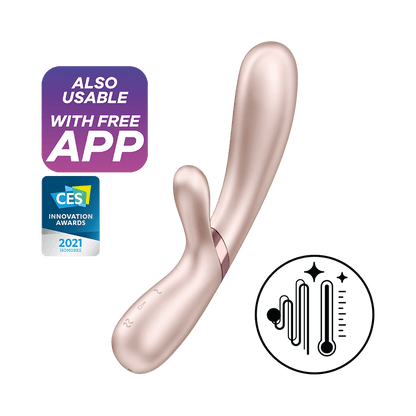 Satisfyer Hot Lover Silicone Warming Dual Stimulation Vibrator Nude