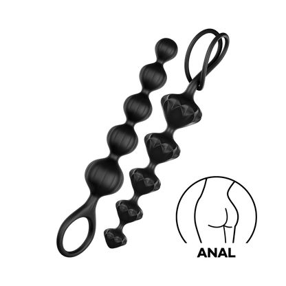 Satisfyer Love Beads Soft Silicone Anal Beads Black