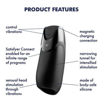 Satisfyer Men Vibration+ App Enabled Silicone Male Vibrator