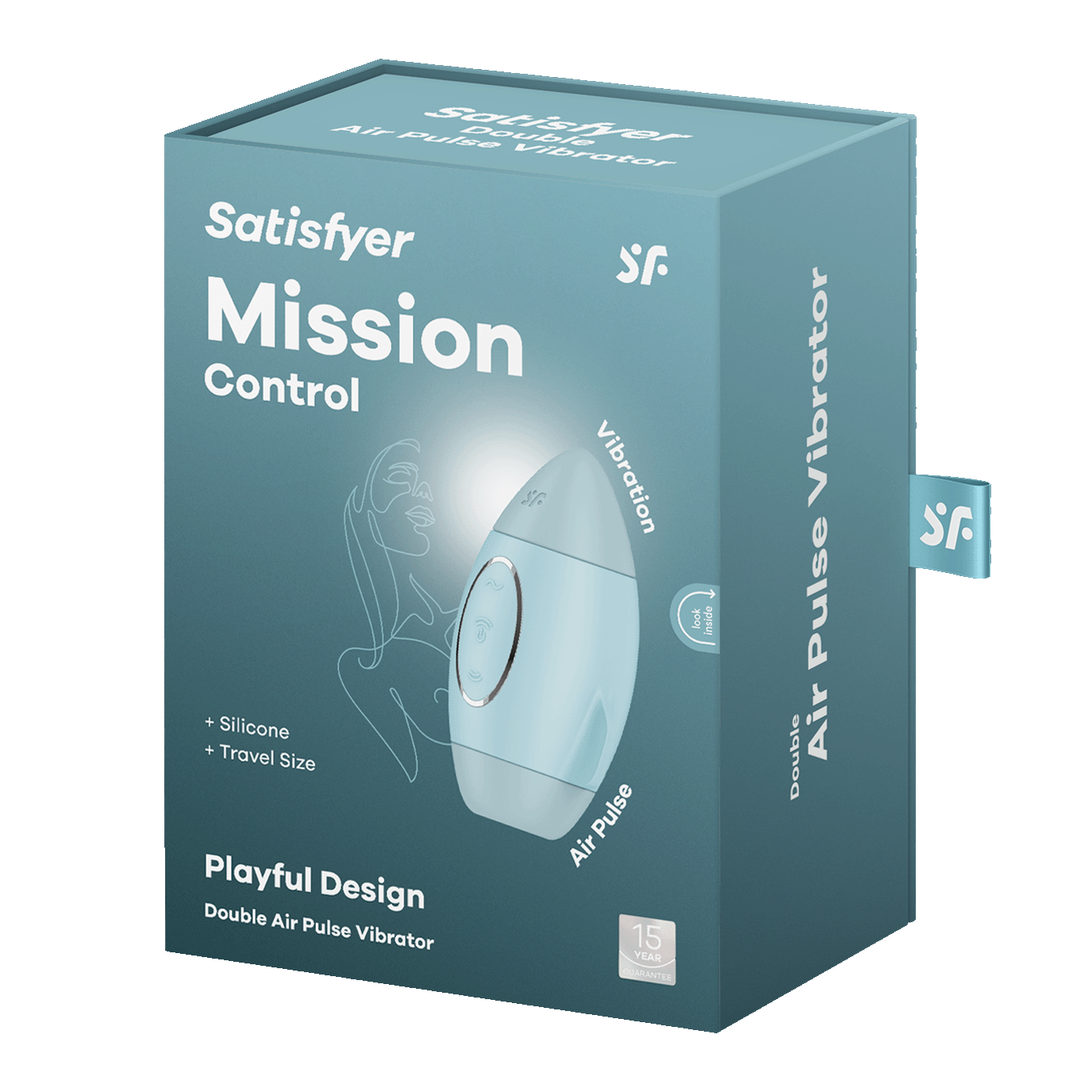 Satisfyer Mission Control Double Air Pulse Clitoral Vibrator Blue