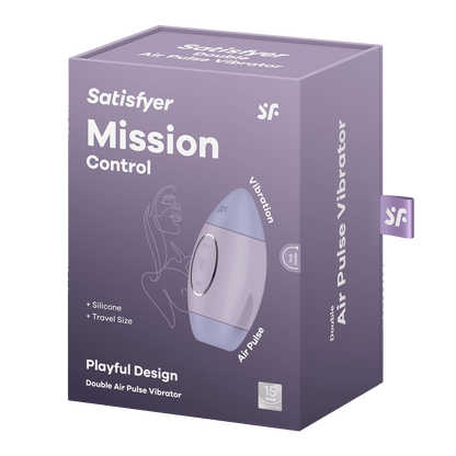 Satisfyer Mission Control Double Air Pulse Clitoral Vibrator Purple