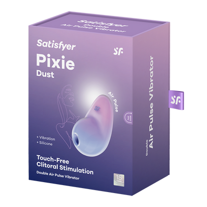 Satisfyer Pixie Dust Double Air Pulse Clitoral Vibrator Lilac Pink