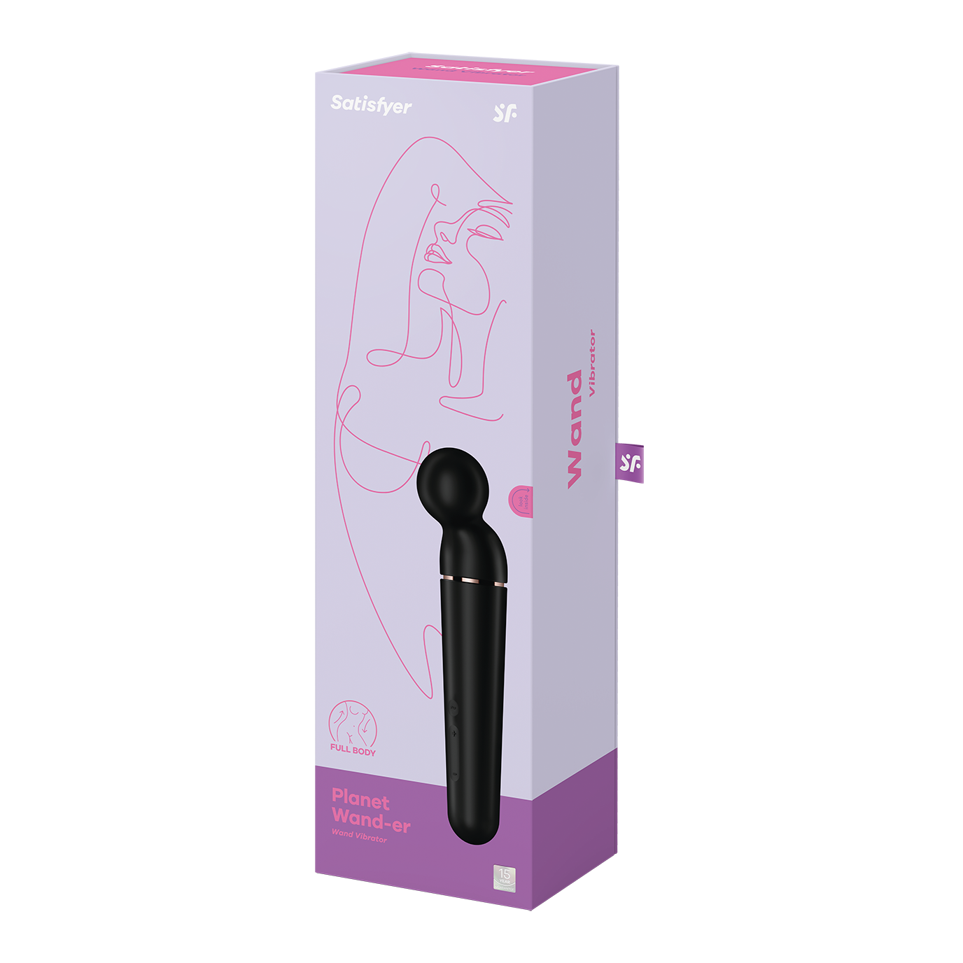 Satisfyer Planet Wand-er Silicone Wand Vibrator Black