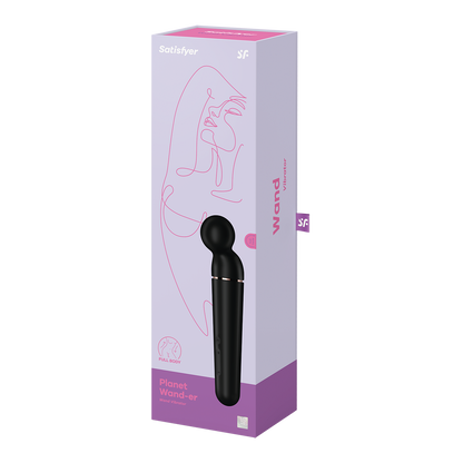 Satisfyer Planet Wand-er Silicone Wand Vibrator Black