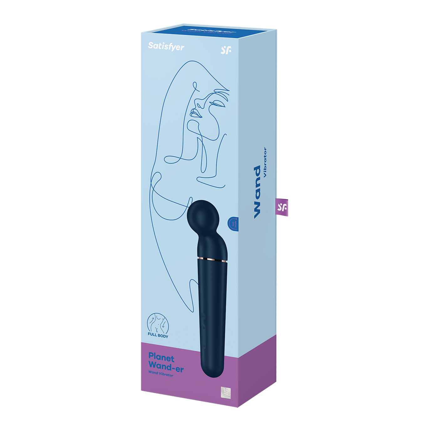 Satisfyer Planet Wand-er Silicone Wand Vibrator Blue