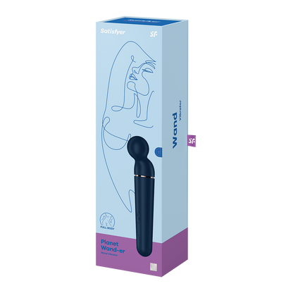 Satisfyer Planet Wand-er Silicone Wand Vibrator Blue