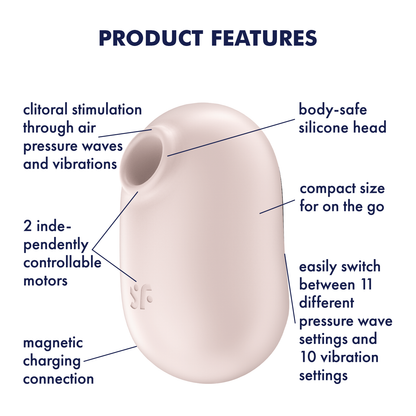 Satisfyer Pro To Go 2 Double Air Pulse Vibrator Nude