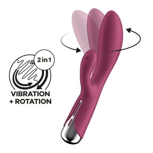 Satisfyer Spinning Rabbit 1 Rotating Rabbit Vibrator Red