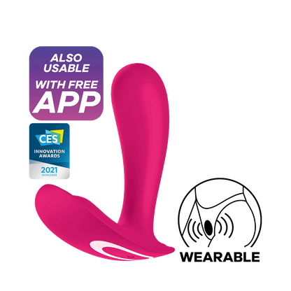 Satisfyer Top Secret App Enabled Wearable Vibrator Pink