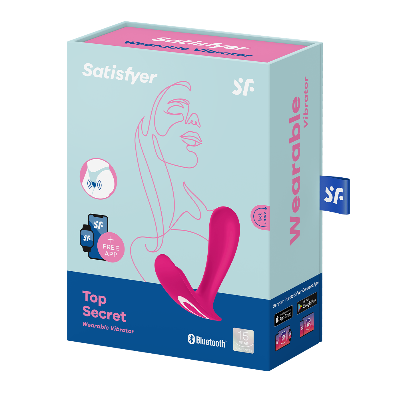 Satisfyer Top Secret App Enabled Wearable Vibrator Pink