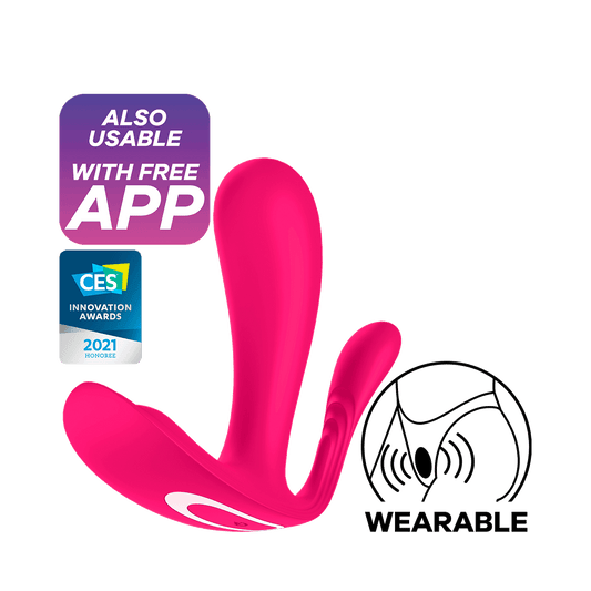 Satisfyer Top Secret+ App Enabled Triple Stimulation Vibrator Pink