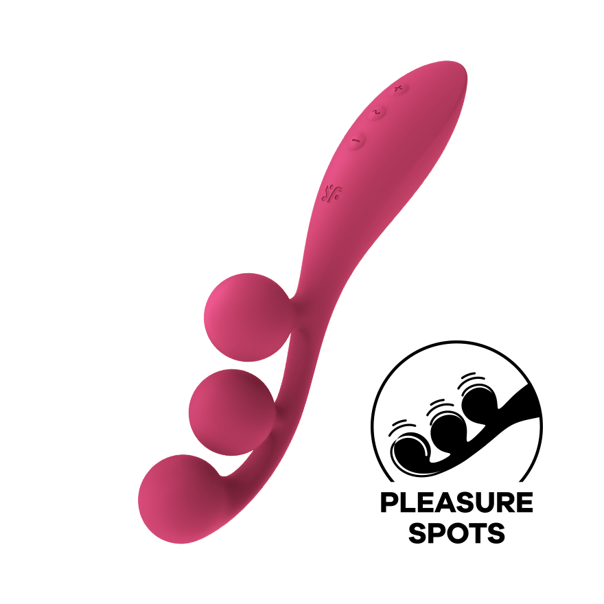 Satisfyer Tri Ball 1 Silicone Multi Vibrator Red