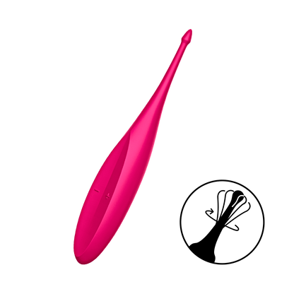 Satisfyer Twirling Fun Silicone Clitoral Vibrator Pink