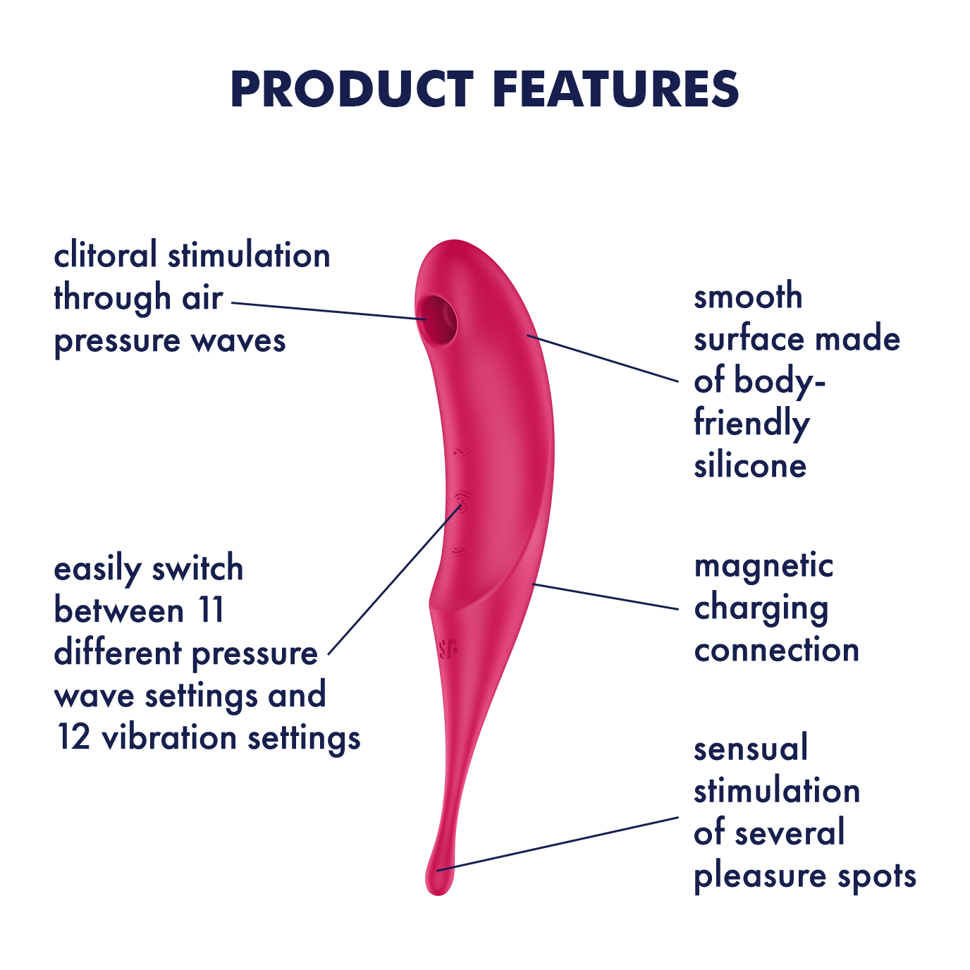 Satisfyer Twirling Pro Hybrid Air Pulse Vibrator Red