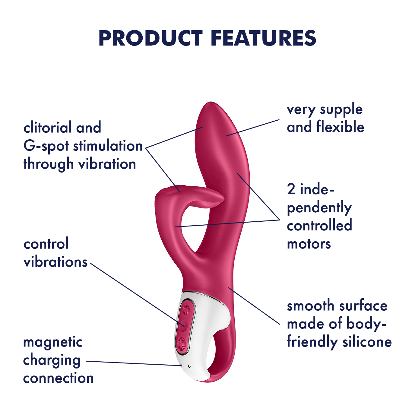 Satisfyer Embrace Me Rabbit Vibrator Berry Red