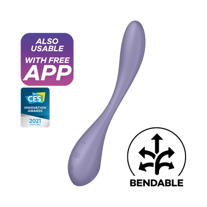 Satisfyer G-Spot Flex 5+ App Enabled Multi Vibrator Purple