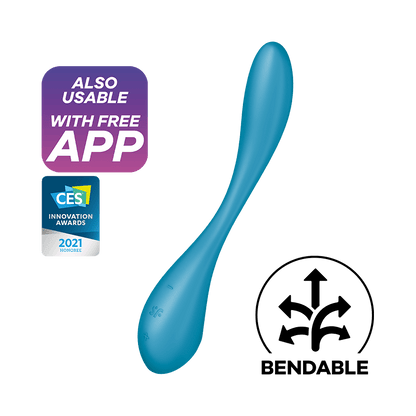 Satisfyer G-Spot Flex 5+ App Enabled Multi Vibrator Blue