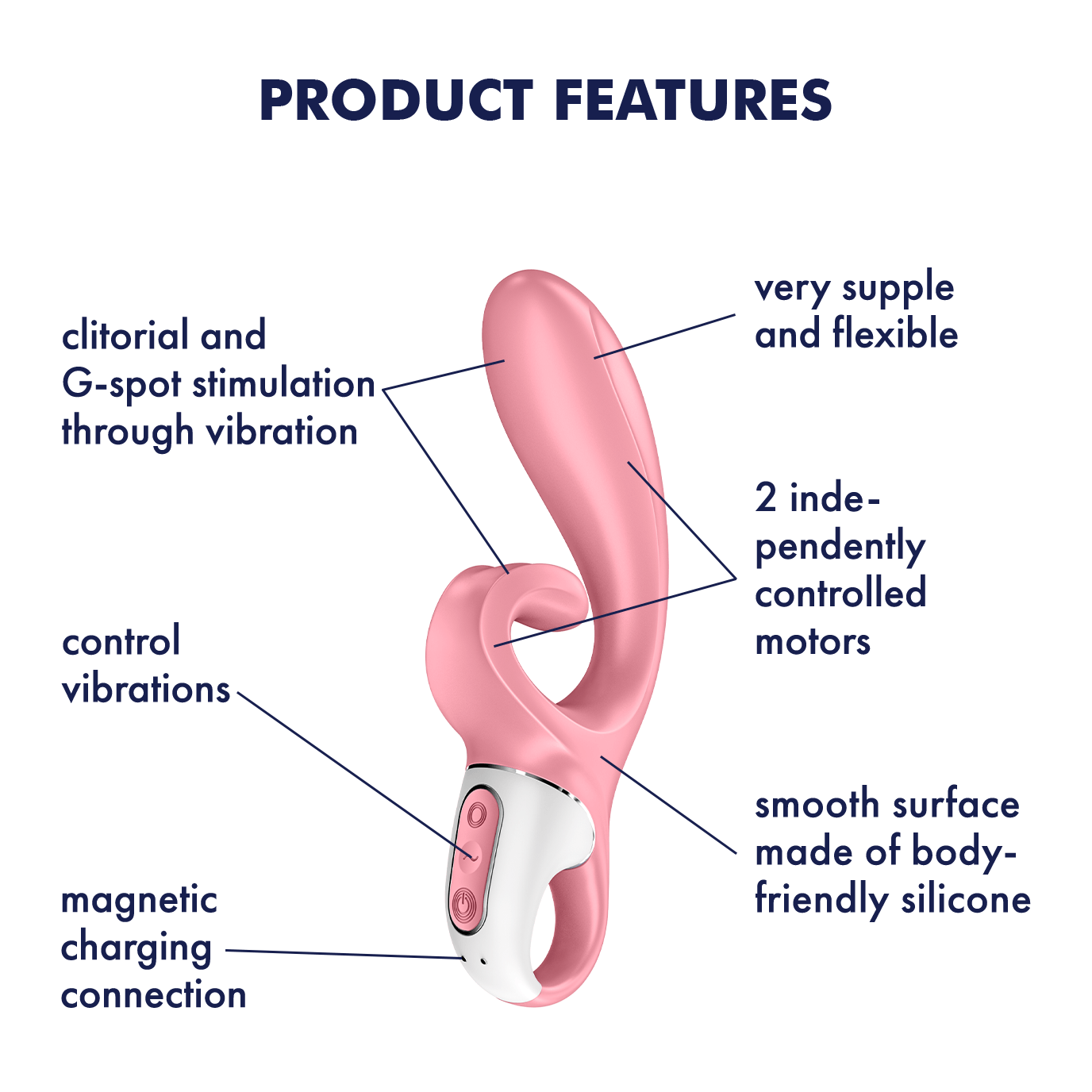 Satisfyer Hug Me App Enabled Rabbit Vibrator Pink