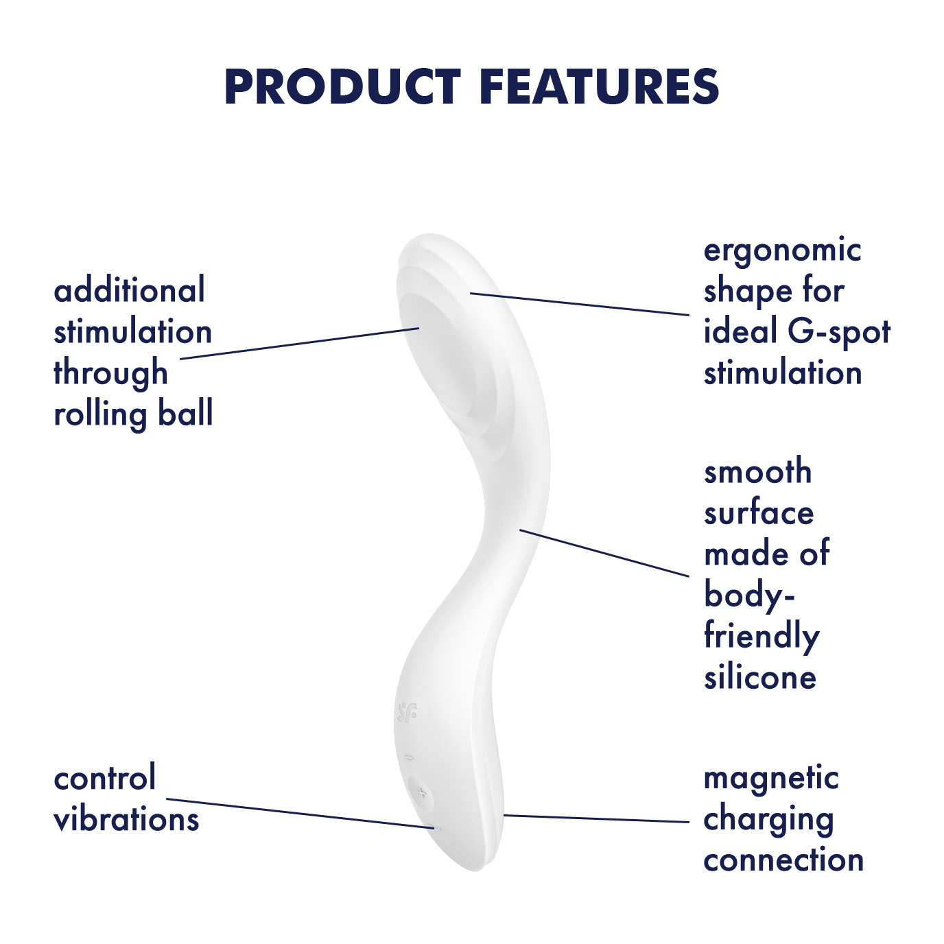 Satisfyer Rrrolling Pleasure Silicone G-Spot Vibrator White