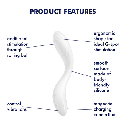 Satisfyer Rrrolling Pleasure Silicone G-Spot Vibrator White