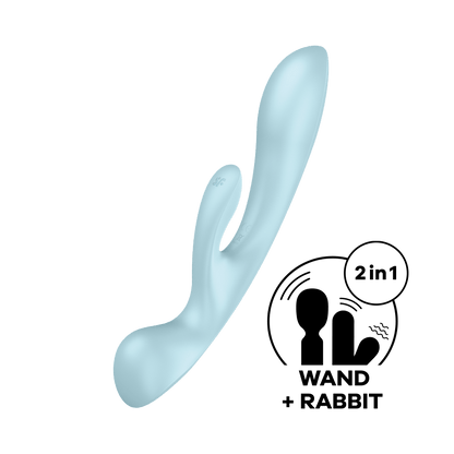 Satisfyer Triple Oh Multi Rabbit Vibrator Blue