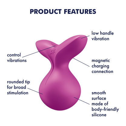 Satisfyer Viva la Vulva 3 Silicone Lay-on Vibrator Purple